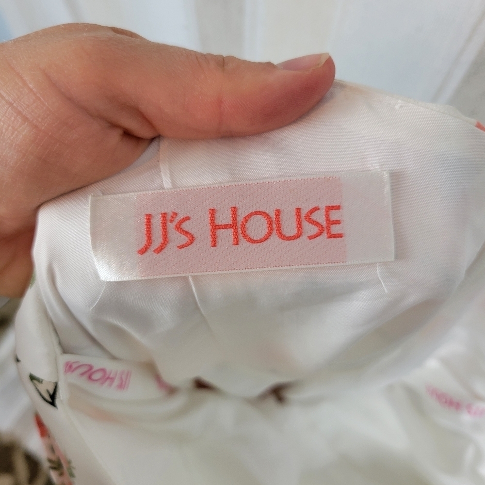 JJs House A-Line V-neck Floor-Length‎ Chiffon Evening Dress Split Front Small - Picture 12 of 16